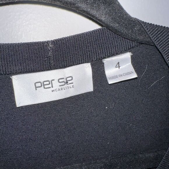 Per Se By Carlisle Women’s Ring Embellished Organza Top 100% Silk Size 4 - Picture 4 of 5